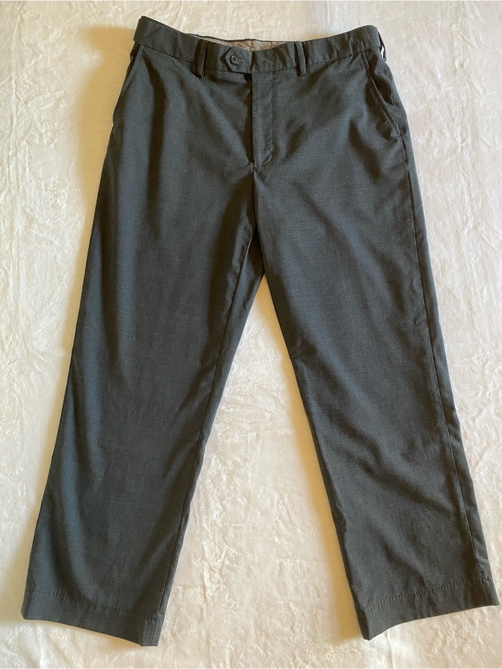 Lands' End Men's Dark Gray Straight Chino Pants Size 35
